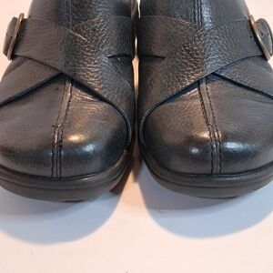 Clarks Black Artisan Leather Mule Clogs, Clarks Comfort Slip On Clogs Size 6.5m